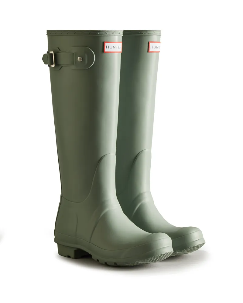 Hunter Ladies Original Tall Wellington in Sweet Gale Green-1